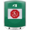 Show product details for G3A129RM-EN STI G3 Multipurpose Push Button No Camera Green Shield Turn-To-Reset Running Man Symbol - English