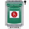 Show product details for G3A132EV-EN STI G3 Multipurpose Push Button No Camera Green 14010 Flush without Sound Key-To-Reset Evacuation - English