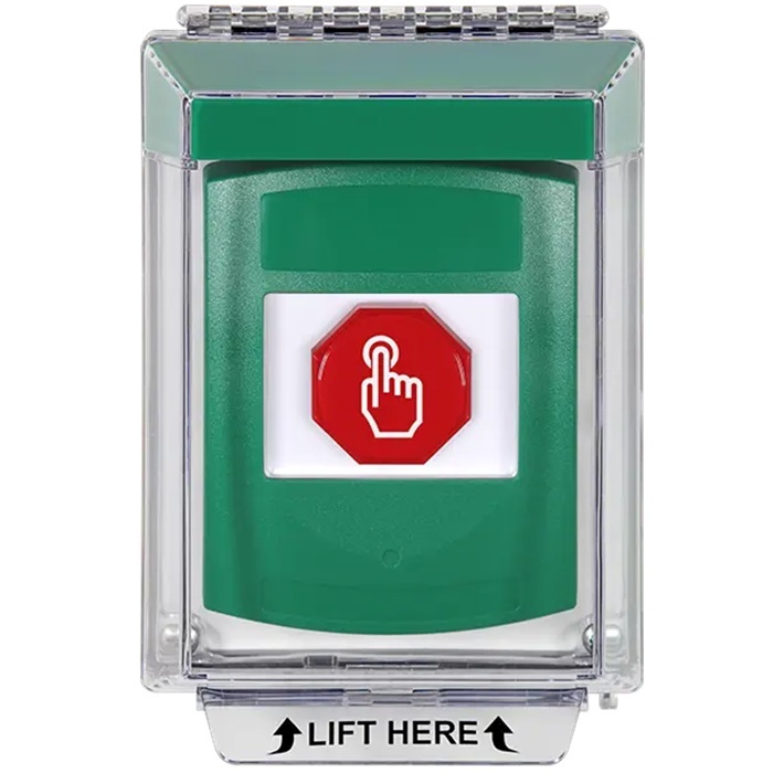 G3A135NT-EN STI G3 Multipurpose Push Button No Camera Green 14010 Flush without Sound Momentary No Text - English