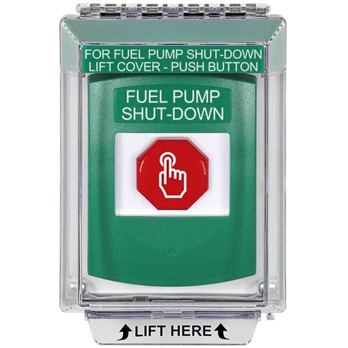 G3A135PS-EN STI G3 Multipurpose Push Button No Camera Green 14010 Flush without Sound Momentary Fuel Pump Shut-Down - English