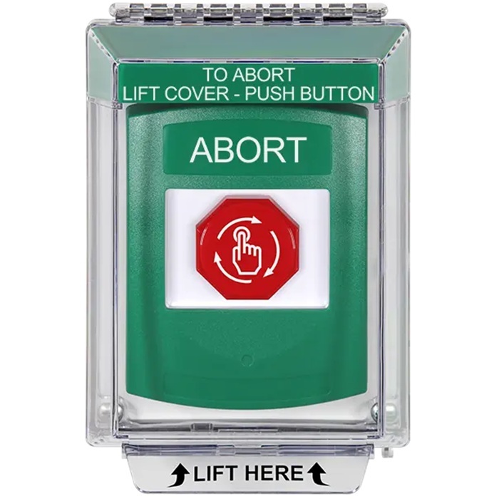 G3A139AB-EN STI G3 Multipurpose Push Button No Camera Green 14010 Flush without Sound Turn-To-Reset Abort - English