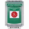 Show product details for G3A139EX-EN STI G3 Multipurpose Push Button No Camera Green 14010 Flush without Sound Turn-To-Reset Emergency Exit - English