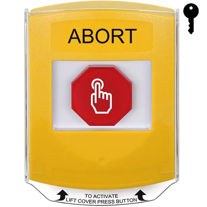 G3A222AB-EN STI G3 Multipurpose Push Button No Camera Yellow Shield Key-To-Reset Abort - English