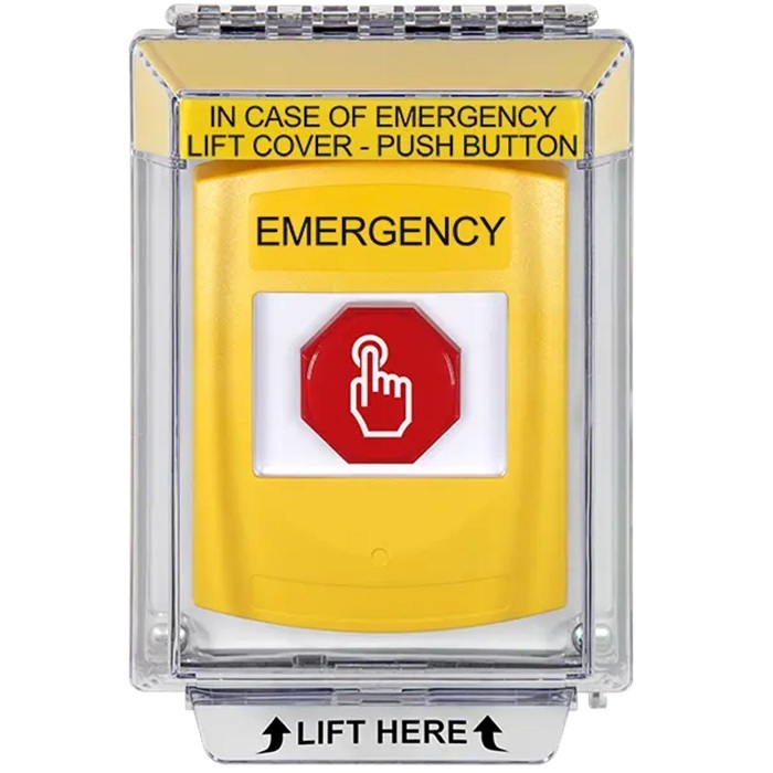 G3A235EM-EN STI G3 Multipurpose Push Button No Camera Yellow 14010 Flush without Sound Momentary Emergency - English