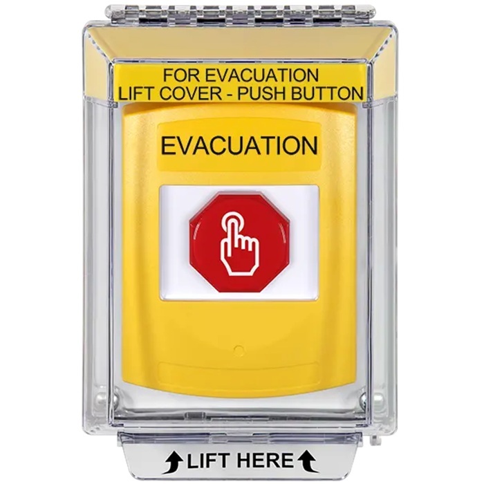 G3A235EV-EN STI G3 Multipurpose Push Button No Camera Yellow 14010 Flush without Sound Momentary Evacuation - English