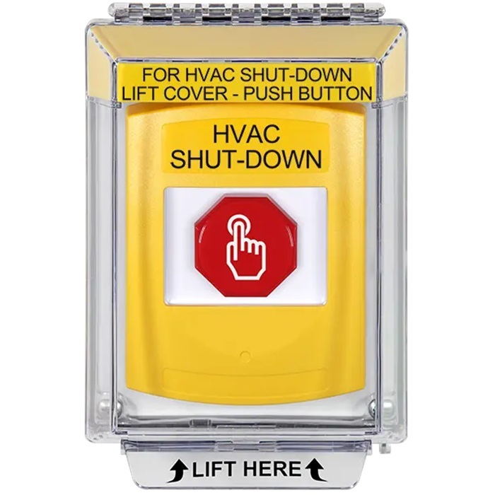 G3A235HV-EN STI G3 Multipurpose Push Button No Camera Yellow 14010 Flush without Sound Momentary HVAC Shut-Down - English
