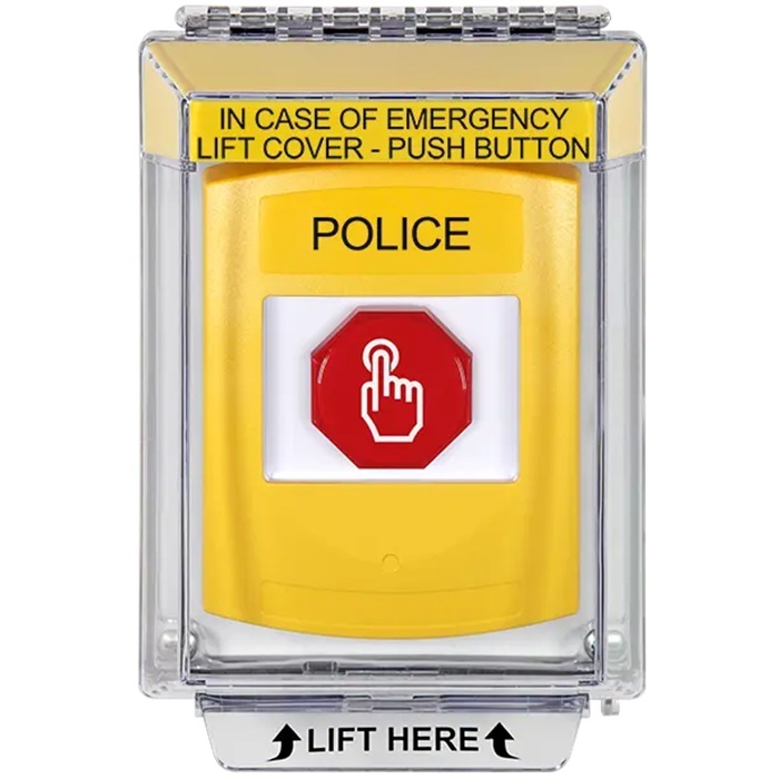 G3A235PL-EN STI G3 Multipurpose Push Button No Camera Yellow 14010 Flush without Sound Momentary Police - English