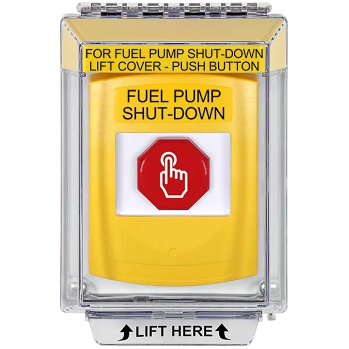 G3A235PS-EN STI G3 Multipurpose Push Button No Camera Yellow 14010 Flush without Sound Momentary Fuel Pump Shut-Down - English