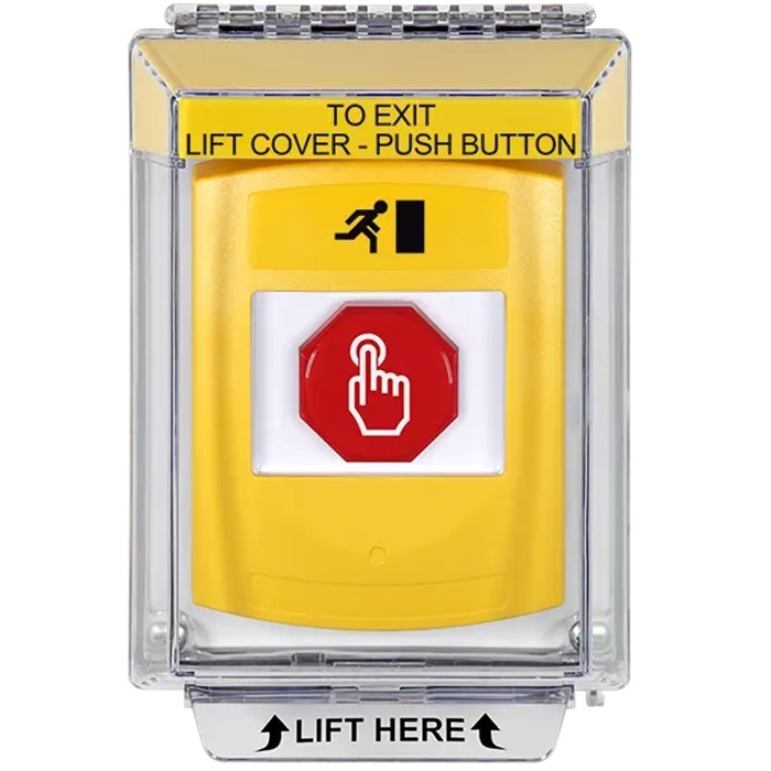 G3A235RM-EN STI G3 Multipurpose Push Button No Camera Yellow 14010 Flush without Sound Momentary Running Man Symbol - English