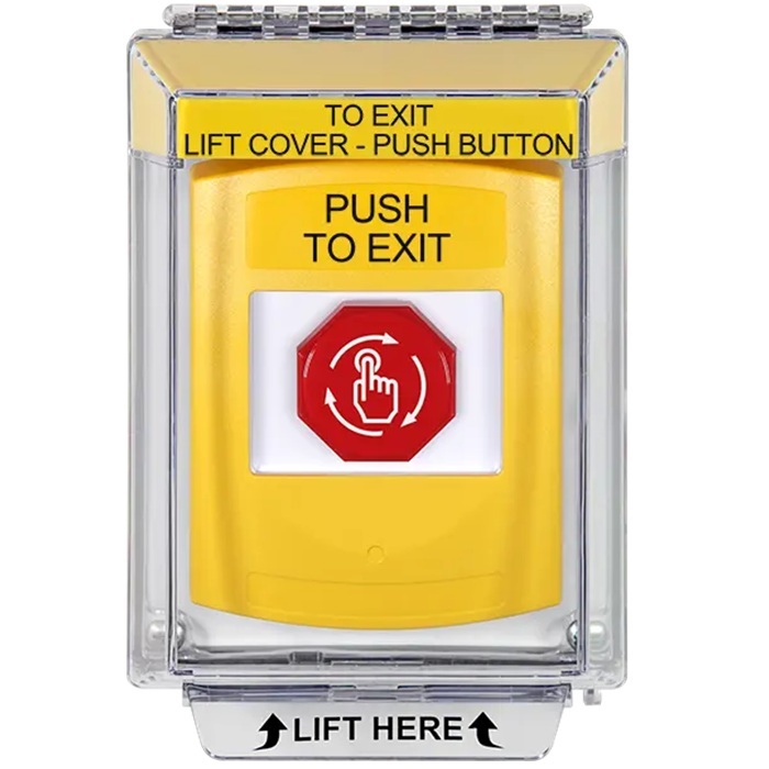 G3A239PX-EN STI G3 Multipurpose Push Button No Camera Yellow 14010 Flush without Sound Turn-To-Reset Push To Exit - English