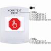 Show product details for G3A302ZA-EN STI G3 Multipurpose Push Button No Camera White No Cover Key-To-Reset Custom Text - English