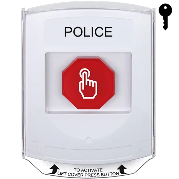 G3A322PL-EN STI G3 Multipurpose Push Button No Camera White Shield Key-To-Reset Police - English