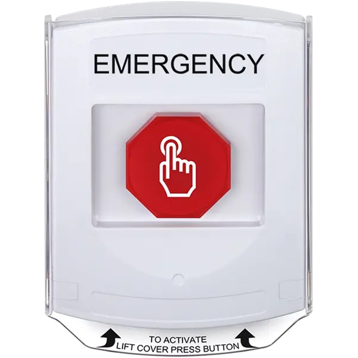 G3A325EM-EN STI G3 Multipurpose Push Button No Camera White Shield Momentary Emergency - English