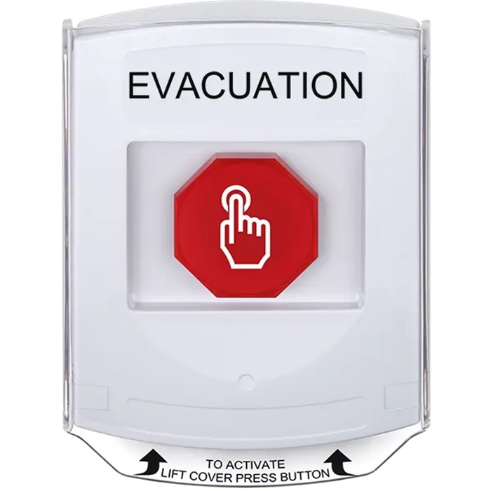 G3A325EV-EN STI G3 Multipurpose Push Button No Camera White Shield Momentary Evacuation - English