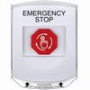 Show product details for G3A329ES-EN STI G3 Multipurpose Push Button No Camera White Shield Turn-To-Reset Emergency Stop - English