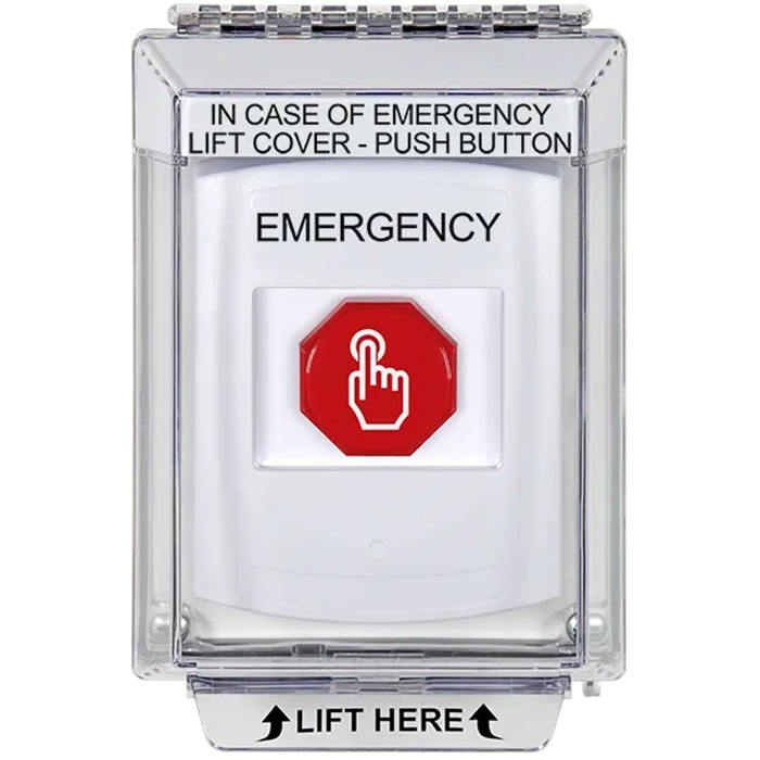 G3A335EM-EN STI G3 Multipurpose Push Button No Camera White 14010 Flush without Sound Momentary Emergency - English