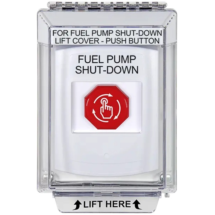 G3A339PS-EN STI G3 Multipurpose Push Button No Camera White 14010 Flush without Sound Turn-To-Reset Fuel Pump Shut-Down - English