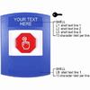 Show product details for G3A402ZA-EN STI G3 Multipurpose Push Button No Camera Blue No Cover Key-To-Reset Custom Text - English