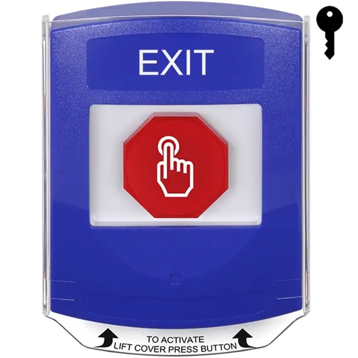 G3A422XT-EN STI G3 Multipurpose Push Button No Camera Blue Shield Key-To-Reset Exit - English