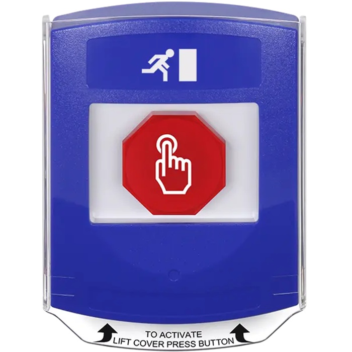 G3A425RM-EN STI G3 Multipurpose Push Button No Camera Blue Shield Momentary Running Man Symbol - English