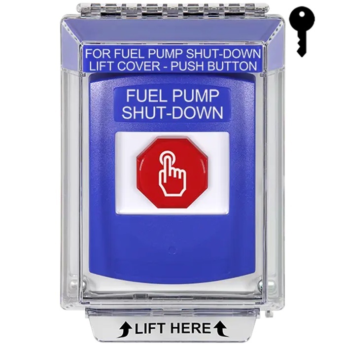 G3A432PS-EN STI G3 Multipurpose Push Button No Camera Blue 14010 Flush without Sound Key-To-Reset Fuel Pump Shut-Down - English