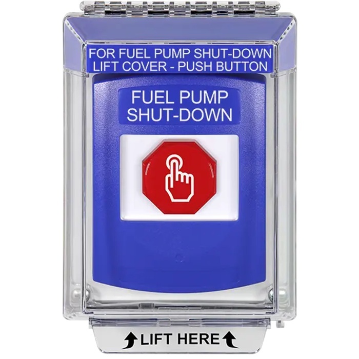 G3A435PS-EN STI G3 Multipurpose Push Button No Camera Blue 14010 Flush without Sound Momentary Fuel Pump Shut-Down - English