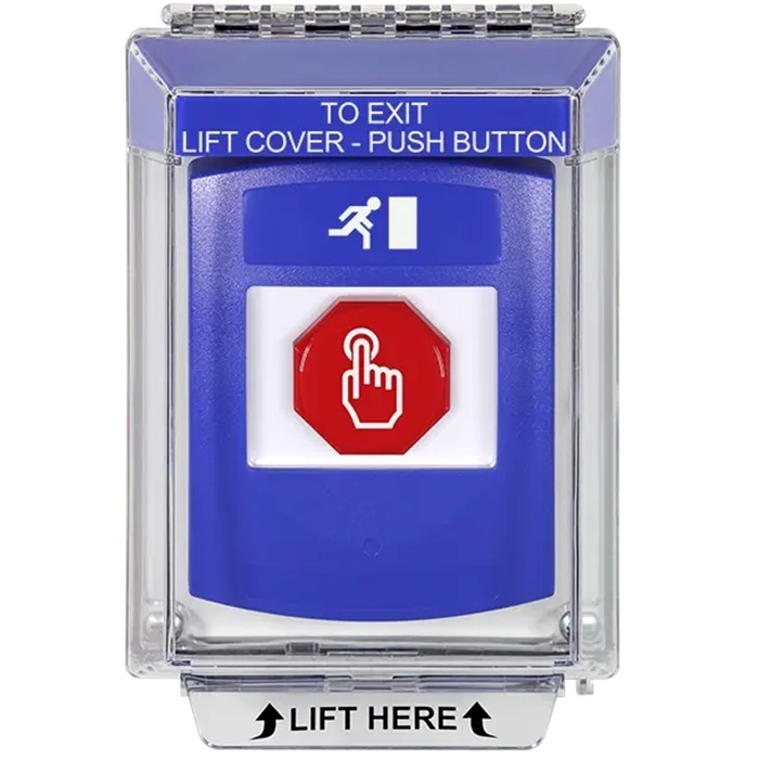 G3A435RM-EN STI G3 Multipurpose Push Button No Camera Blue 14010 Flush without Sound Momentary Running Man Symbol - English