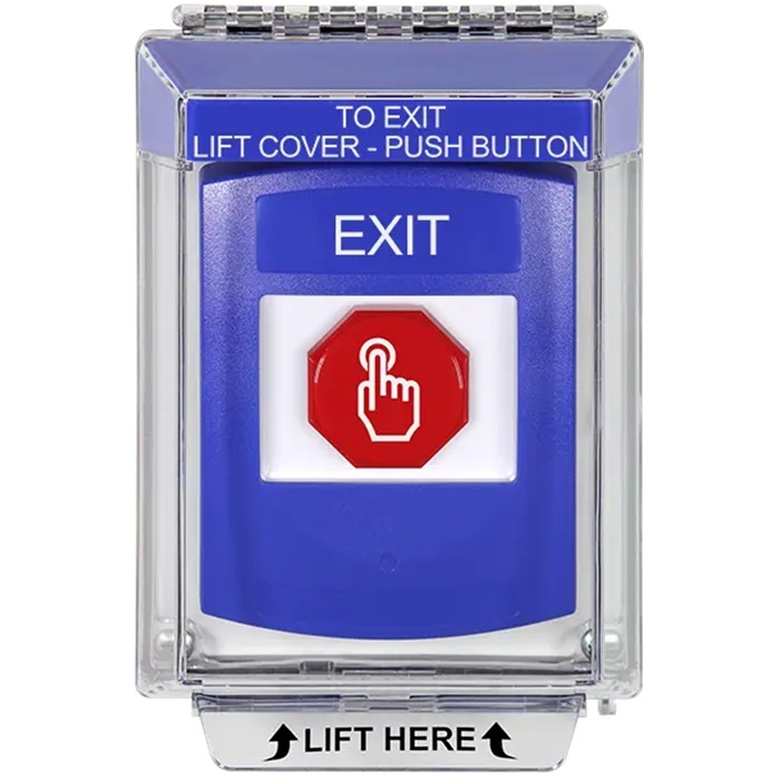 G3A435XT-EN STI G3 Multipurpose Push Button No Camera Blue 14010 Flush without Sound Momentary Exit - English