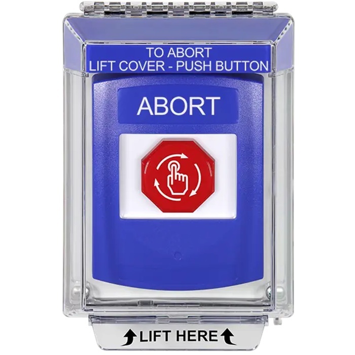 G3A439AB-EN STI G3 Multipurpose Push Button No Camera Blue 14010 Flush without Sound Turn-To-Reset Abort - English