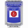 Show product details for G3A439ES-EN STI G3 Multipurpose Push Button No Camera Blue 14010 Flush without Sound Turn-To-Reset Emergency Stop - English