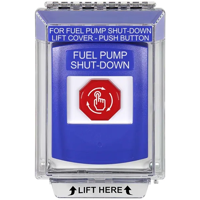G3A439PS-EN STI G3 Multipurpose Push Button No Camera Blue 14010 Flush without Sound Turn-To-Reset Fuel Pump Shut-Down - English