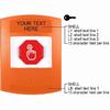 Show product details for G3A502ZA-EN STI G3 Multipurpose Push Button No Camera Orange No Cover Key-To-Reset Custom Text - English