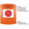 Show product details for G3A509ZA-EN STI G3 Multipurpose Push Button No Camera Orange No Cover Turn-To-Reset Custom Text - English