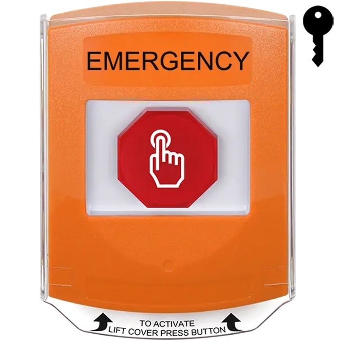 G3A522EM-EN STI G3 Multipurpose Push Button No Camera Orange Shield Key-To-Reset Emergency - English