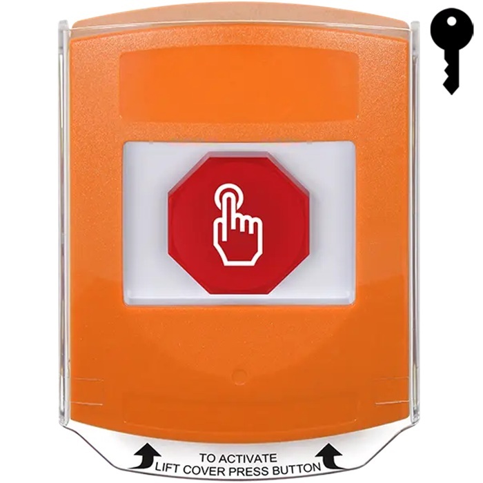 G3A522NT-EN STI G3 Multipurpose Push Button No Camera Orange Shield Key-To-Reset No Text - English