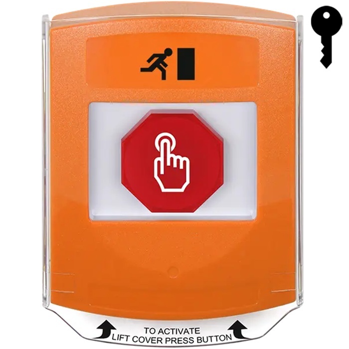 G3A522RM-EN STI G3 Multipurpose Push Button No Camera Orange Shield Key-To-Reset Running Man Symbol - English