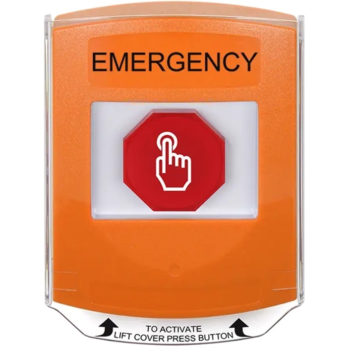 G3A525EM-EN STI G3 Multipurpose Push Button No Camera Orange Shield Momentary Emergency - English