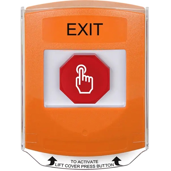 G3A525XT-EN STI G3 Multipurpose Push Button No Camera Orange Shield Momentary Exit - English