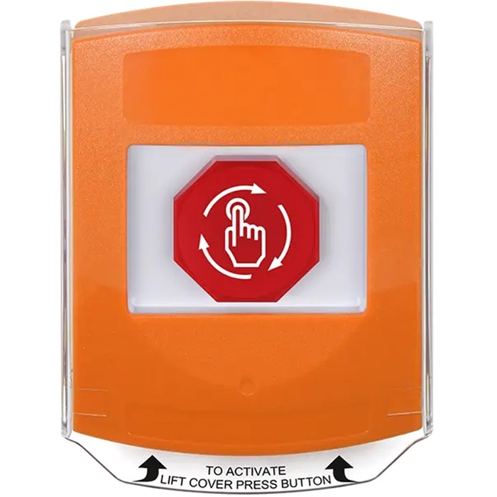 G3A529NT-EN STI G3 Multipurpose Push Button No Camera Orange Shield Turn-To-Reset No Text - English