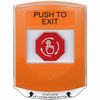Show product details for G3A529PX-EN STI G3 Multipurpose Push Button No Camera Orange Shield Turn-To-Reset Push To Exit- English