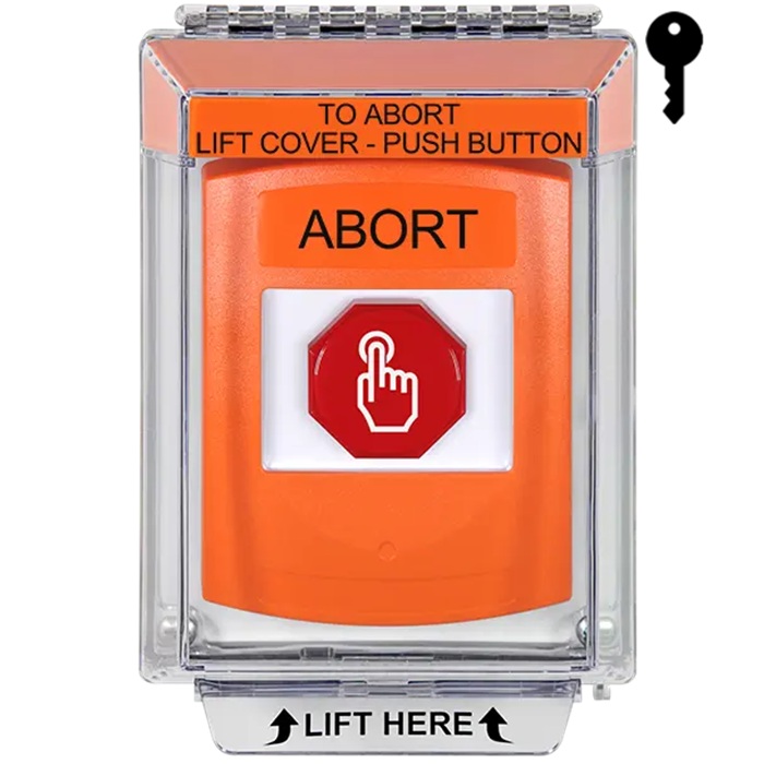 G3A532AB-EN STI G3 Multipurpose Push Button No Camera Orange 14010 Flush without Sound Key-To-Reset Abort - English