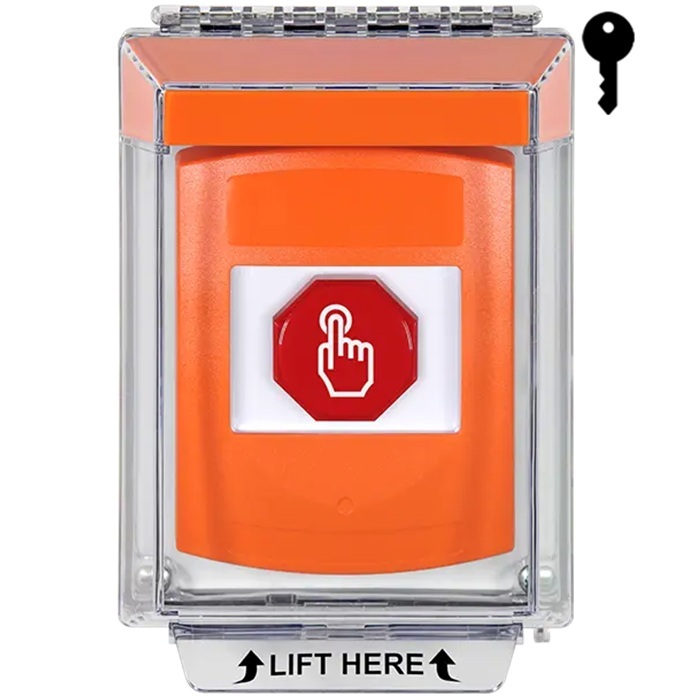 G3A532NT-EN STI G3 Multipurpose Push Button No Camera Orange 14010 Flush without Sound Key-To-Reset No Text - English