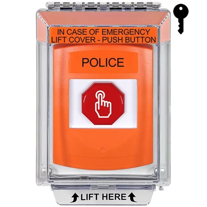 G3A532PL-EN STI G3 Multipurpose Push Button No Camera Orange 14010 Flush without Sound Key-To-Reset Police - English