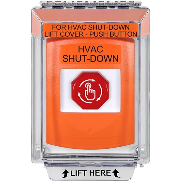 G3A539HV-EN STI G3 Multipurpose Push Button No Camera Orange 14010 Flush without Sound Turn-To-Reset HVAC Shut-Down - English