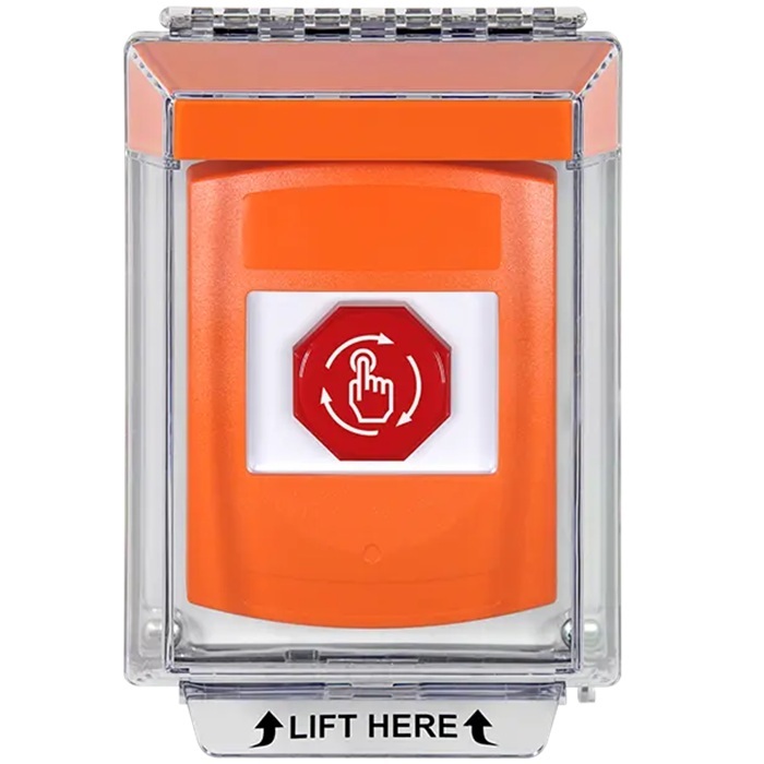 G3A539NT-EN STI G3 Multipurpose Push Button No Camera Orange 14010 Flush without Sound Turn-To-Reset No Text - English