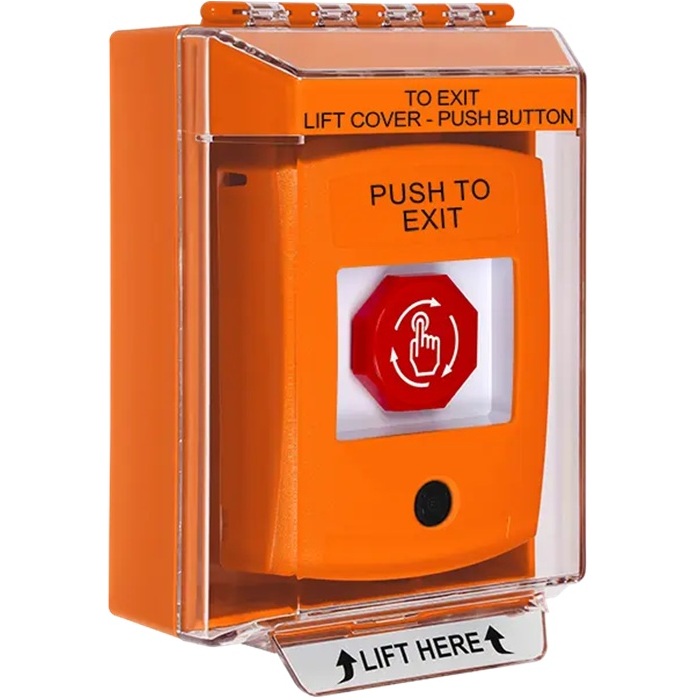 G3C579PX-EN STI G3 Multipurpose Push Button With Camera Orange 14210 Surface without Sound Turn-To-Reset Push To Exit - English