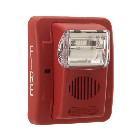 GEC3-12WR BOSCH Gentex Commander 3 Wall Mounted Horn and Strobe Unit 12VDC - Red