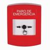 Show product details for GLR001ES-ES STI Red Indoor Only No Cover Key-to-Reset Push Button with EMERGENCY STOP Label Spanish