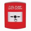 Show product details for GLR001PS-EN STI Red Indoor Only No Cover Key-to-Reset Push Button with FUEL PUMP SHUT-DOWN Label English