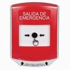 Show product details for GLR021EX-ES STI Red Indoor Only Shield Key-to-Reset Push Button with EMERGENCY EXIT Label Spanish